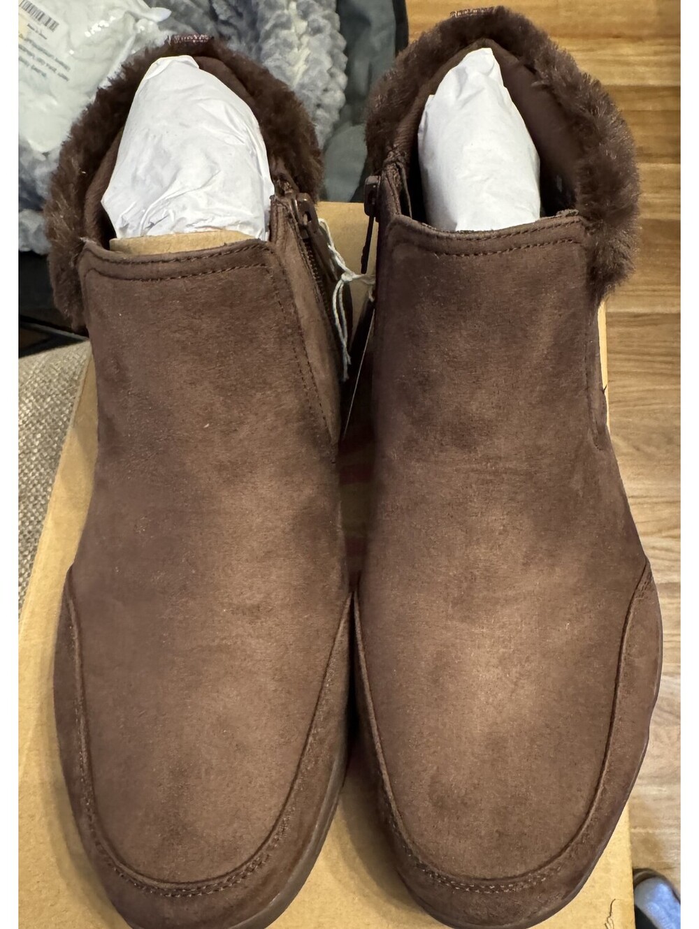 Ryka Womens Amaze Chicory Brown Ankle Boots 8 Wide